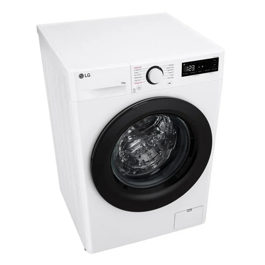 LG F4Y510WBLN1 10kg Steam 1400 Spin Freestanding Front Load Washing Machine White - A Rated