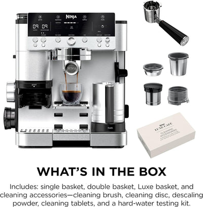 Ninja Luxe Premier 3-in-1 Coffee Machine, Silver ES601UK