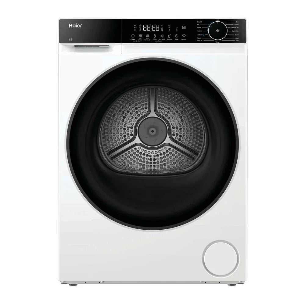 Haier HD80-D357U1 8kg Freestanding Heat Pump Tumble Dryer White - D Rated