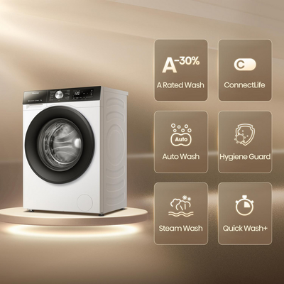 Hisense 3S Series WF3S9043BW3 9kg 1400 Spin WiFi-enabled Freestanding Washing Machine White