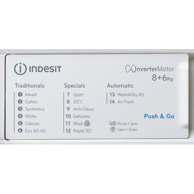 Indesit BIWDIL861485 8 kg Integrated Washer Dryer White