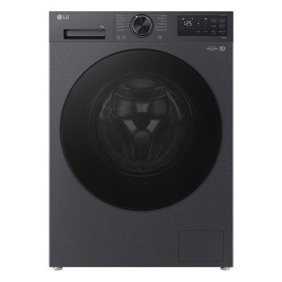 LG F2X50S9TBB 9kg 1200 Spin AI Direct Drive Freestanding Washing Machine Black
