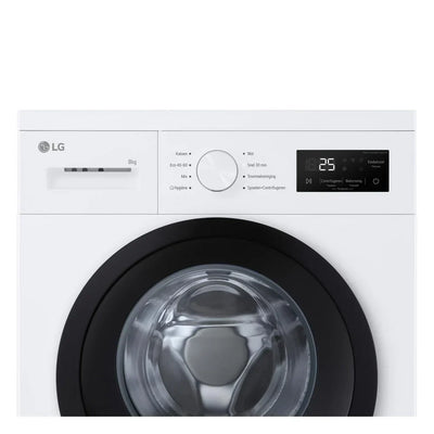 LG F4A10S8NWK 8kg 1400 Spin Front Load Washing Machine White - A Rated