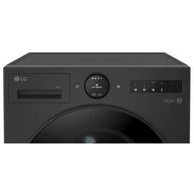 LG F4X7009TBB 9kg 1400 Spin AI Direct Drive Freestanding Washing Machine Black