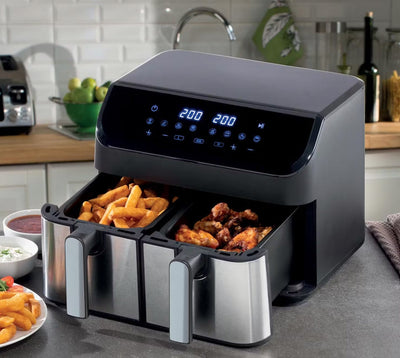 Daewoo SDA2616GE 9L XL Digital Double Drawer Air Fryer 2000W